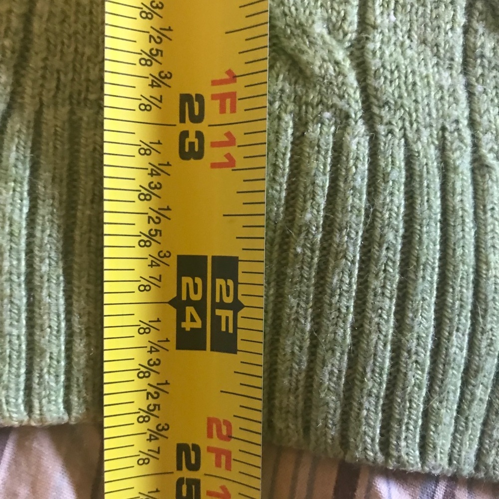 Ann Taylor LOFT light green rabbit hair sweater - Picture 5 of 6